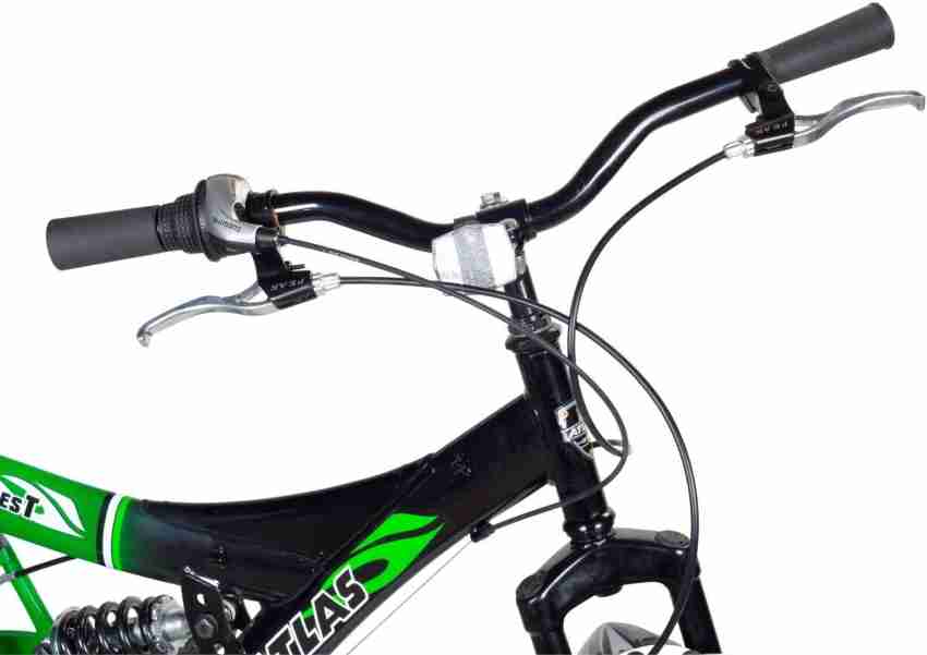 ATLAS Crest Dual Suspention Bike For Adults Black&Green 26 T Mountain Cycle  Price in India - Buy ATLAS Crest Dual Suspention Bike For Adults  Black&Green 26 T Mountain Cycle online at