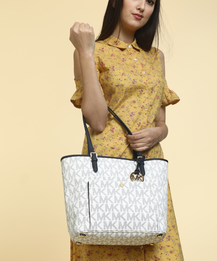 Mk tote bag white outlet