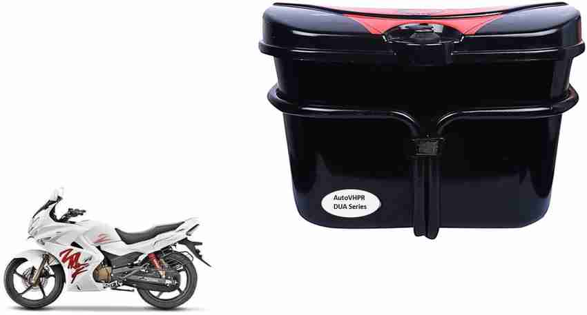 AutoVHPR Luggage Box Black Plastic Motorbike Saddlebag Price in