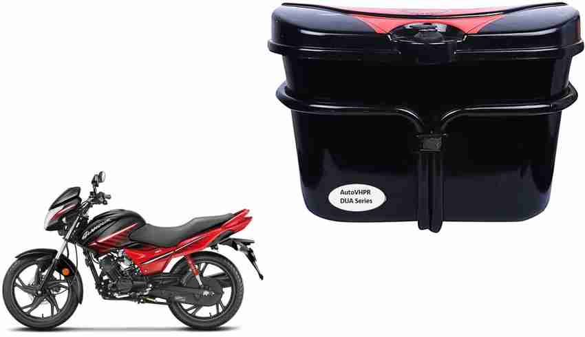 AutoVHPR Luggage Box Black Plastic Motorbike Saddlebag Price in