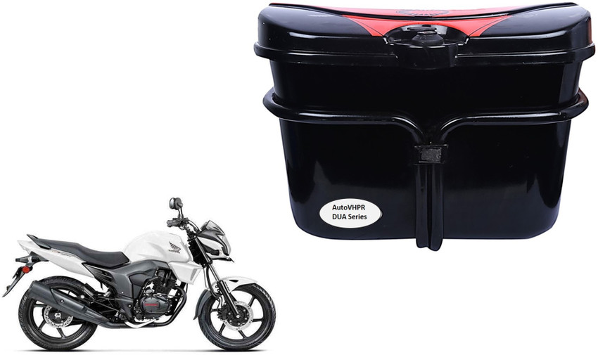 AutoVHPR Luggage Box Black Plastic Motorbike Saddlebag Price in