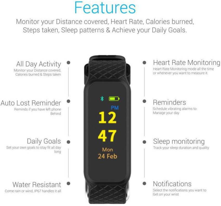 Portronics Yogg HR Smart Fitness Fitness Band Buy Portronics