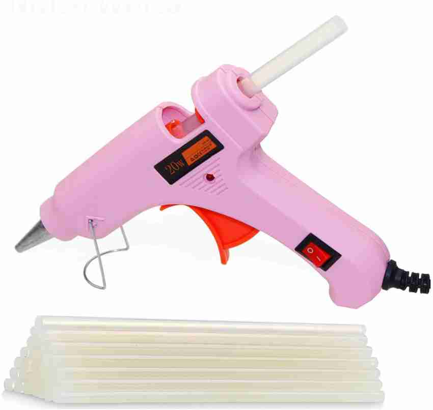 CRAFTYGUN 20 WATT FD-20W PINK GLUE GUN (ON OFF SWITCH&INDICATOR) 50  ADHESIVE HOT GLUE STICKS Standard Temperature Corded Glue Gun Price in  India - Buy CRAFTYGUN 20 WATT FD-20W PINK GLUE GUN (