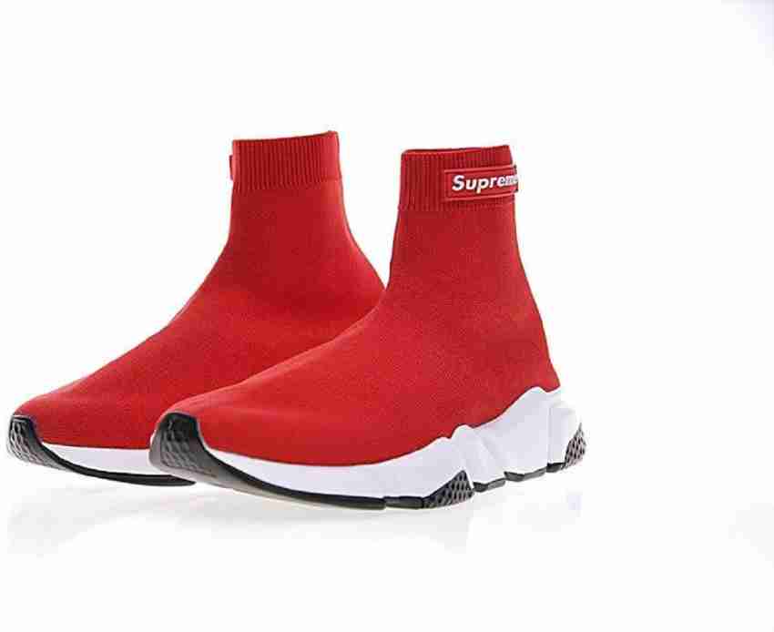 Supreme Red Athletic Shoes for Men