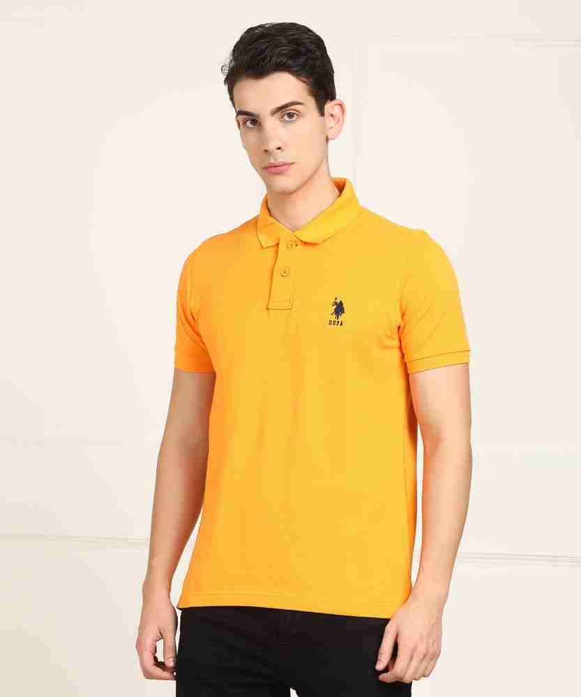 Us polo assn yellow t sale shirt