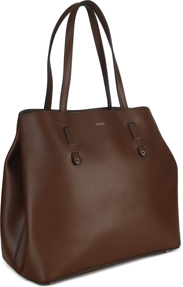 Furla Brown Leather X-Large Tote Shoulder Bag