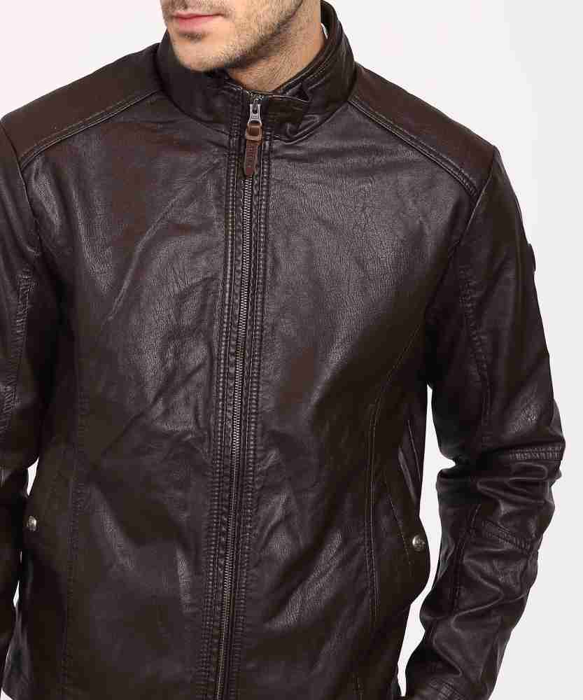 Us polo shop brown leather jacket