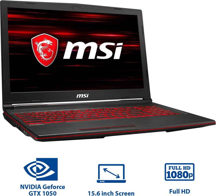 MSI GL63 Gaming Laptop 15.6 Intel Core i7-8750H, NVIDIA GeForce GTX 1050,  8gb RAM, 256gb SSD + 1TB HDD 