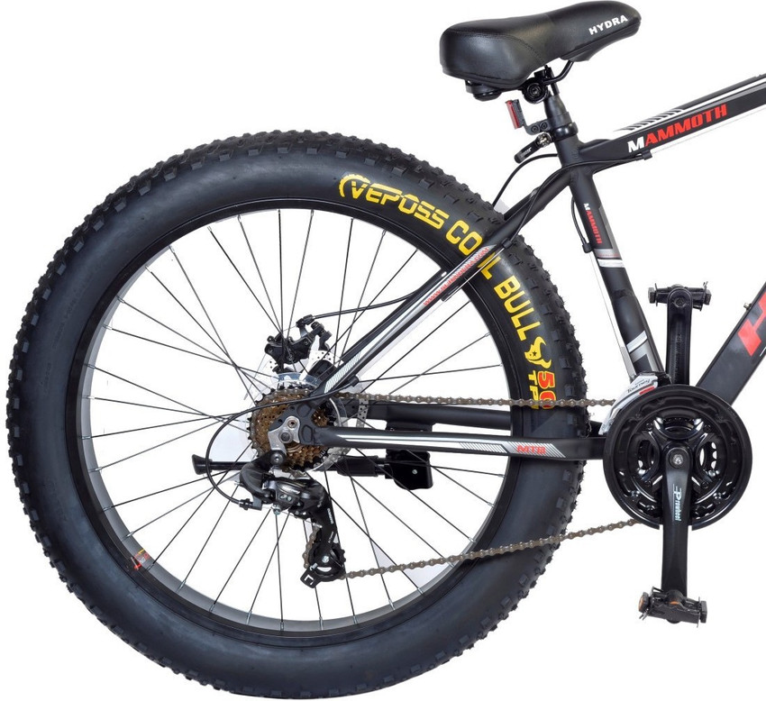 Hydra Mammoth Fat Bike With Disc Brake For Adults Black Red 26 T