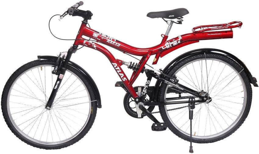 ATLAS Rapid Dual Suspension Sports Bike For Adults Red Black 26 T Mountain Cycle Price in India Buy ATLAS Rapid Dual Suspension Sports Bike For Adults Red Black 26 T Mountain Cycle online