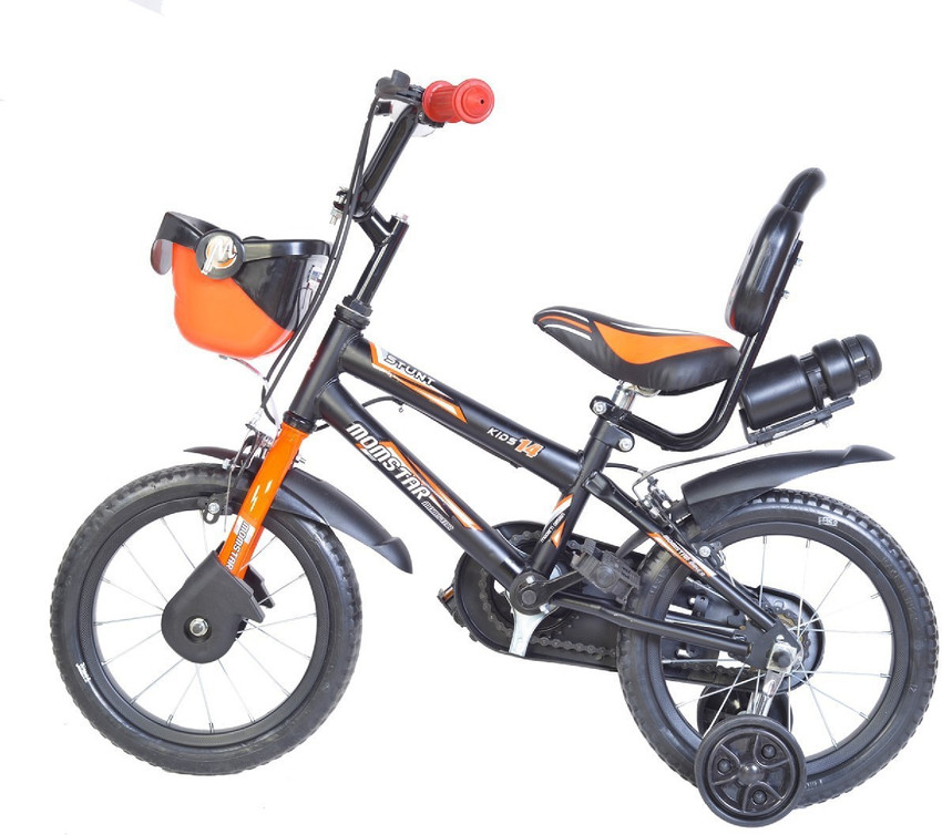 Mustang Momstar Stunt Bike For Kids Of 2 5Yrs Black Orange 14 T