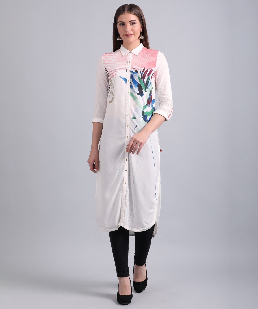 White deals kurti flipkart