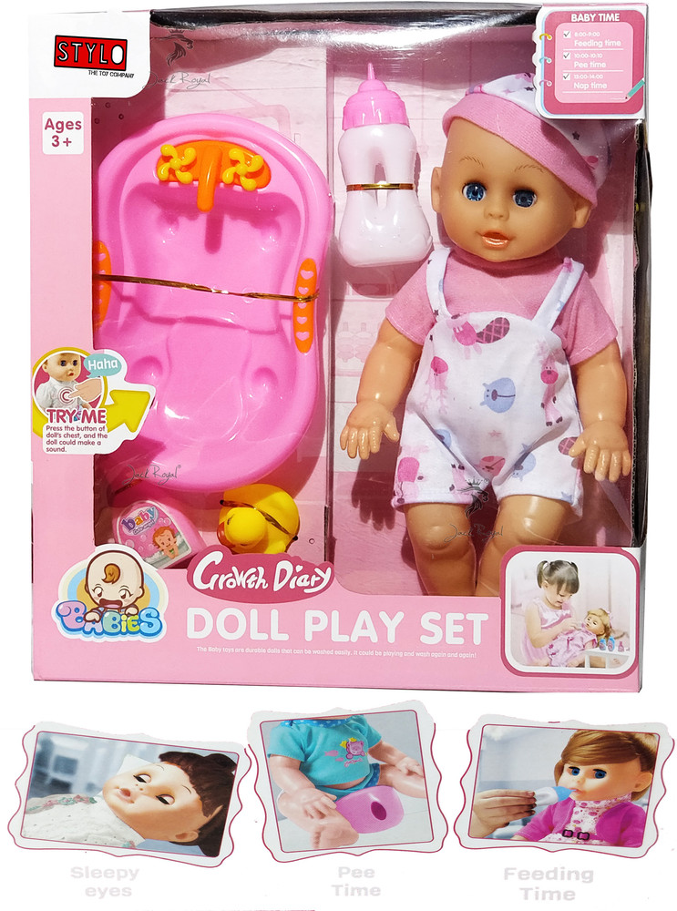 STYLO New Born Doll the Doll Bath Set for the Kids Role Play