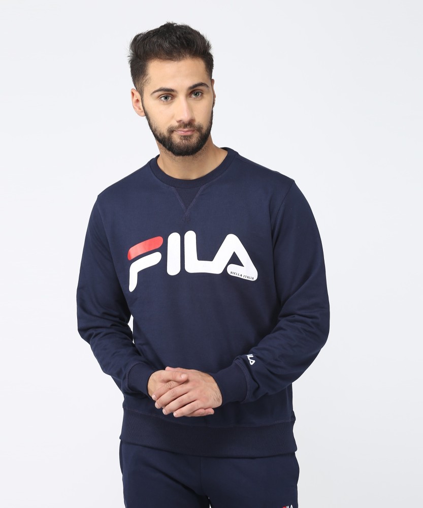 Fila full sleeve solid hotsell men's sweatshirt