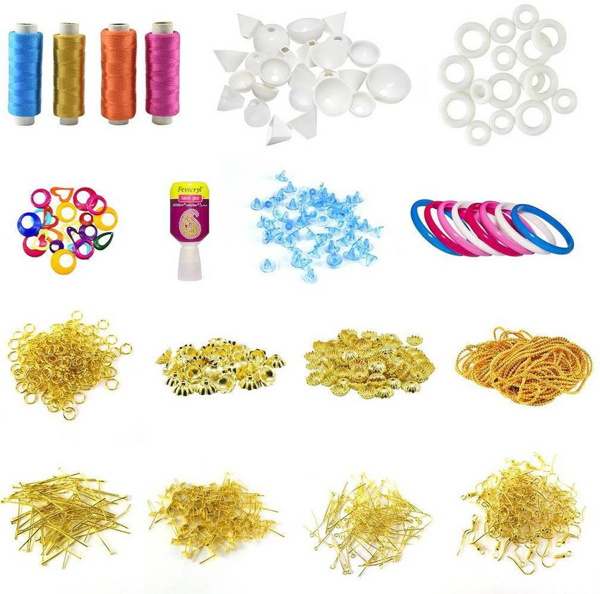 Unobite 18 Piece Silk Thread Jewellery Making Kit for Making