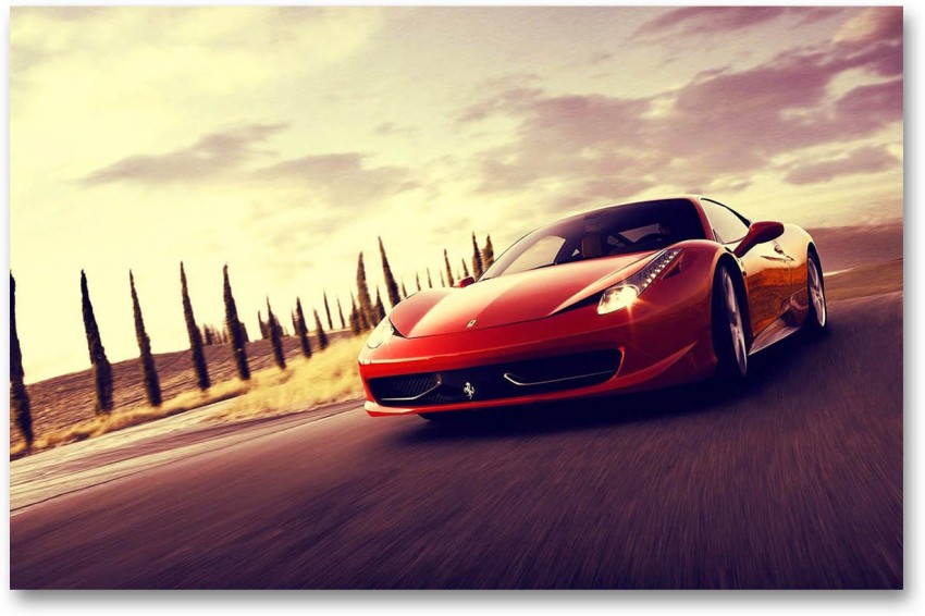 Car Wall Poster - Ferrari 488 GTB - Supar Cars - HD Quality Wall Poster  Paper Print - Vehicles posters in India - Buy art, film, design, movie,  music, nature and educational paintings/wallpapers at