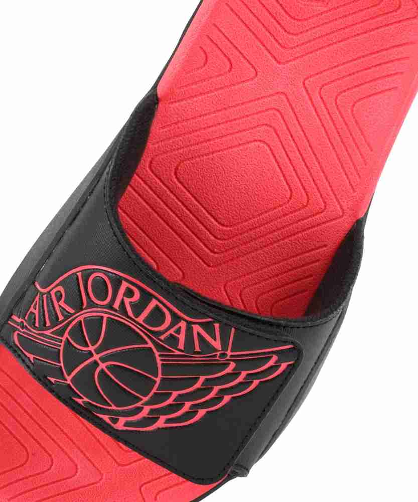 Jordan red slides hot sale