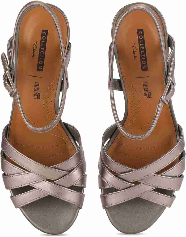 CLARKS Adriel Wavy Pewter Leather Women Heels Buy Pewter Color CLARKS Adriel Wavy Pewter Leather Women Heels Online at Best Price Shop Online for Footwears in India Flipkart