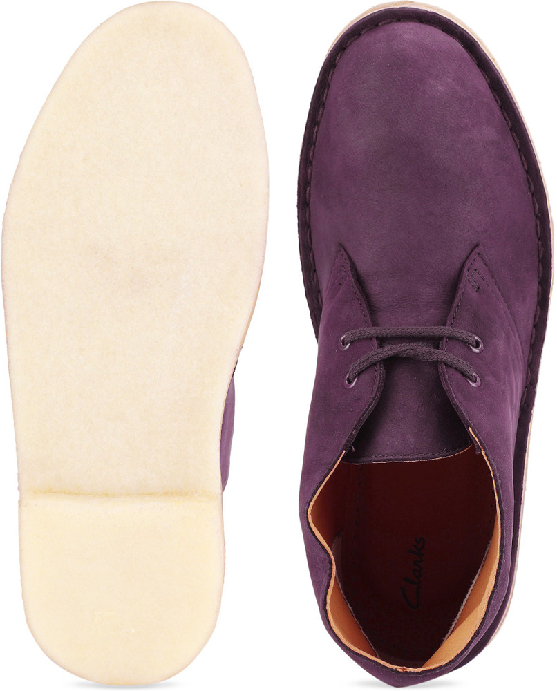 Clarks desert shop boots womens purple