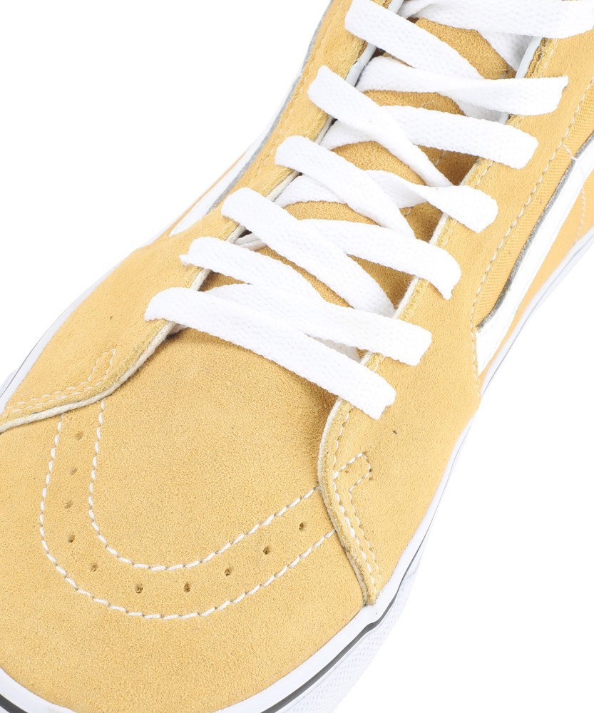 Pastel yellow best sale high top vans