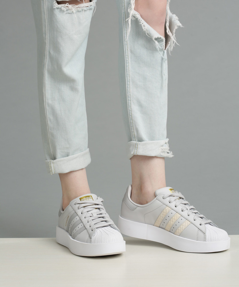 Adidas superstar bold platform grey on sale