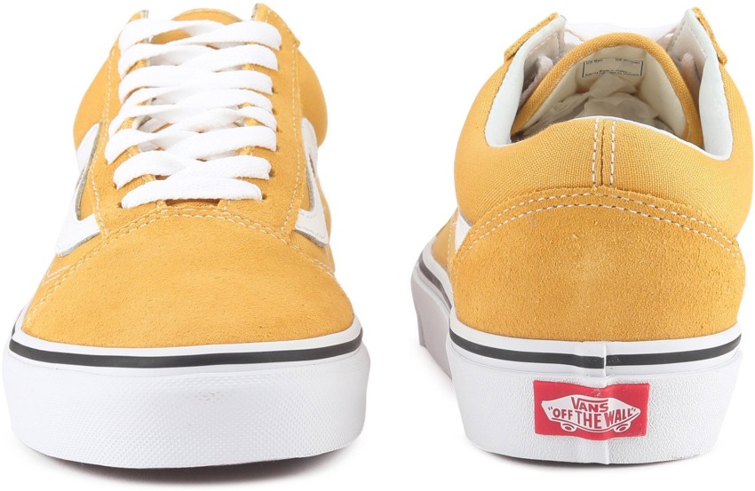 Ochre and store white vans