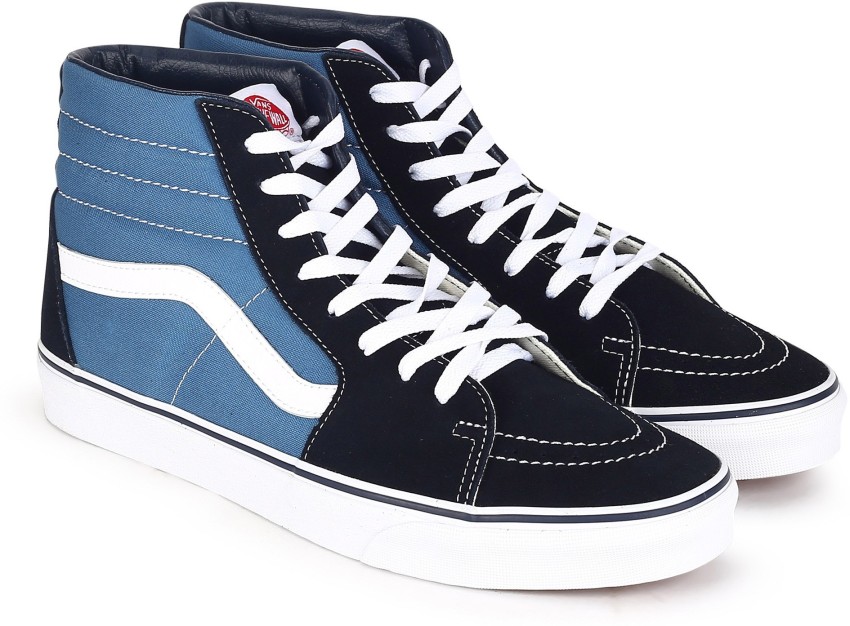 Vans blue 2024 high tops