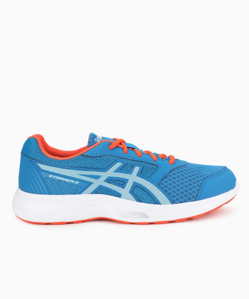 Asics stormer deals 2 blue