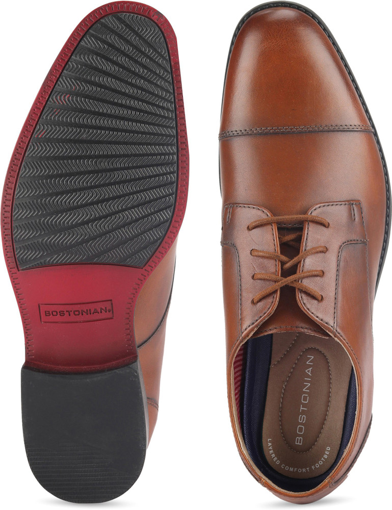 Bostonian Garian Cap Dark Tan Leather Lace Up For Men Buy Bostonian Garian Cap Dark Tan Leather Lace Up For Men Online at Best Price Shop Online for Footwears in