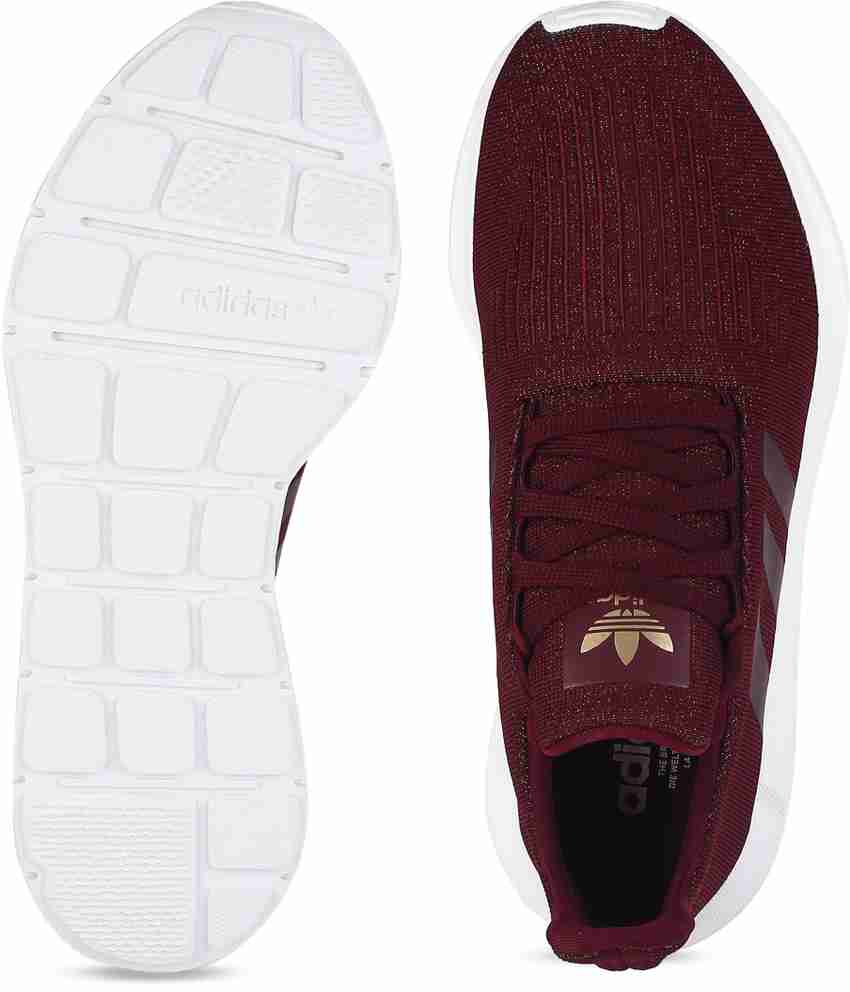 Maroon adidas swift run women's top