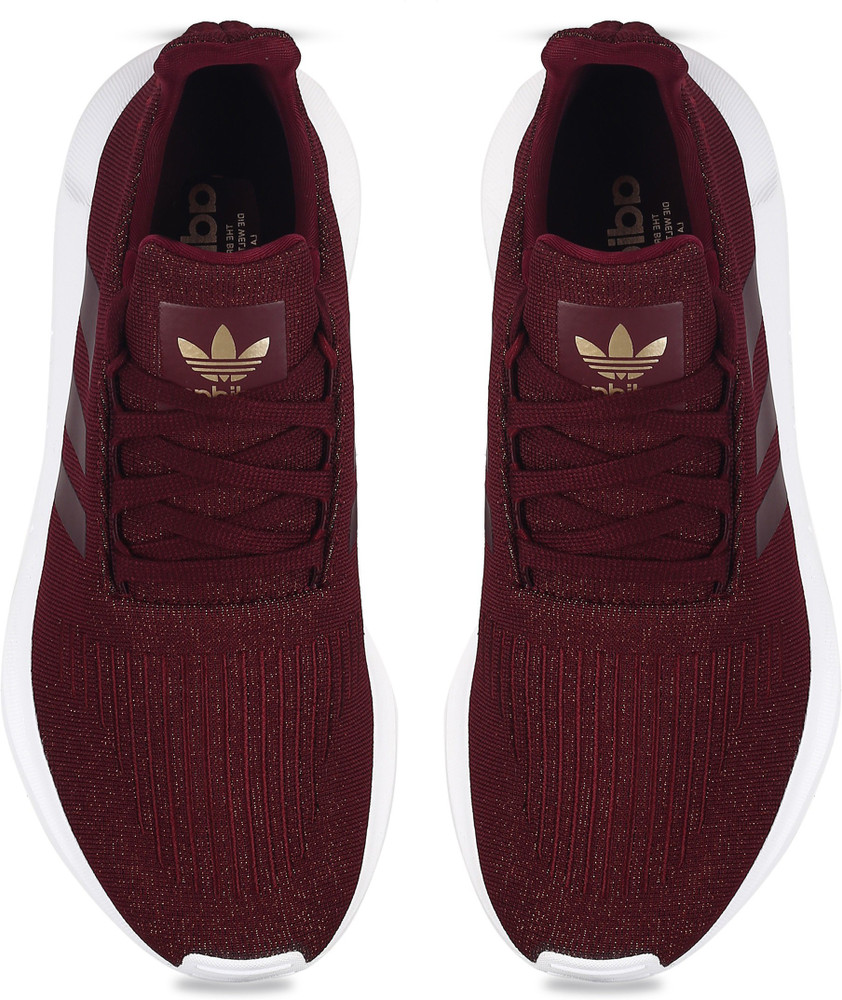 Maroon adidas swift run women's top