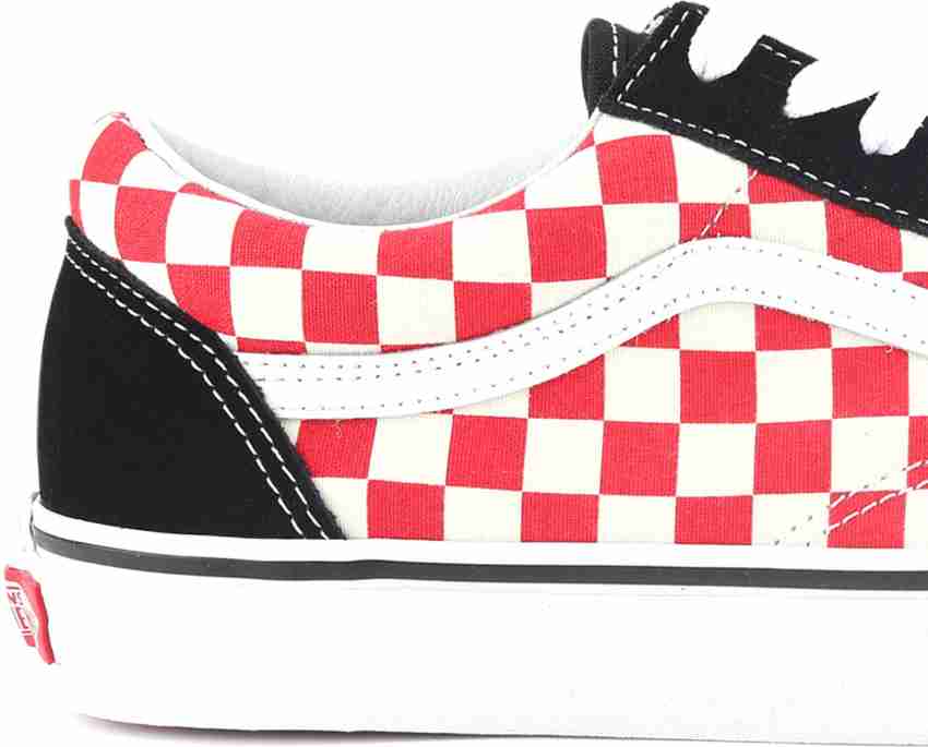 Old skool vans store red black