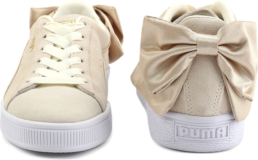 Suede bow 2024 varsity women's sneakers