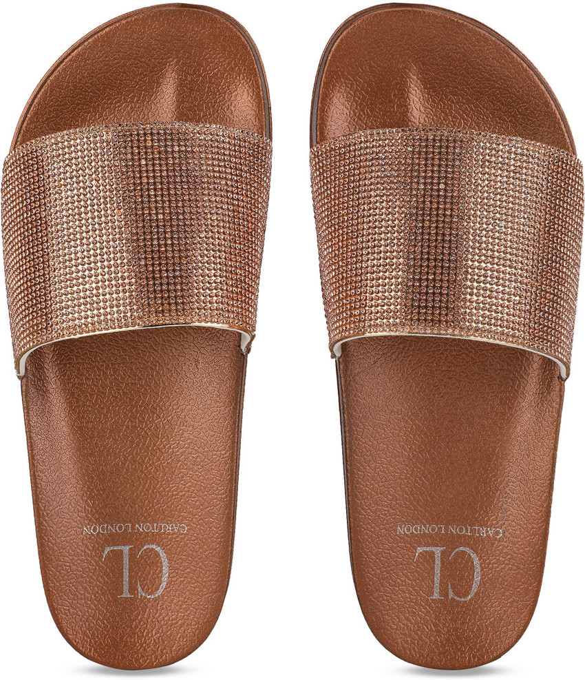 CARLTON LONDON Women Slides Buy ROSEGOLD Color CARLTON LONDON