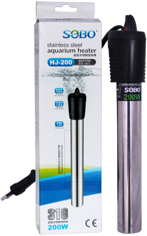 SOBO Ultra Short Stainless Steel Heating Rod for Fish Tank Aquarium Heater 200W Suitable for 100L 200L HJ 200 Submersible Aquarium Immersion Heater Price in India Buy SOBO Ultra Short Stainless Steel ...