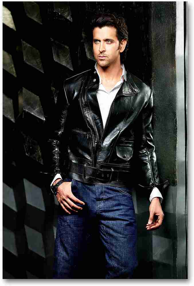 Bollywood Actors Wall Poster - Hritik Roshan - Black Leather Jacket - HD  Quality Poster Paper Print - Movies posters in India - Buy art, film,  design, movie, music, nature and educational