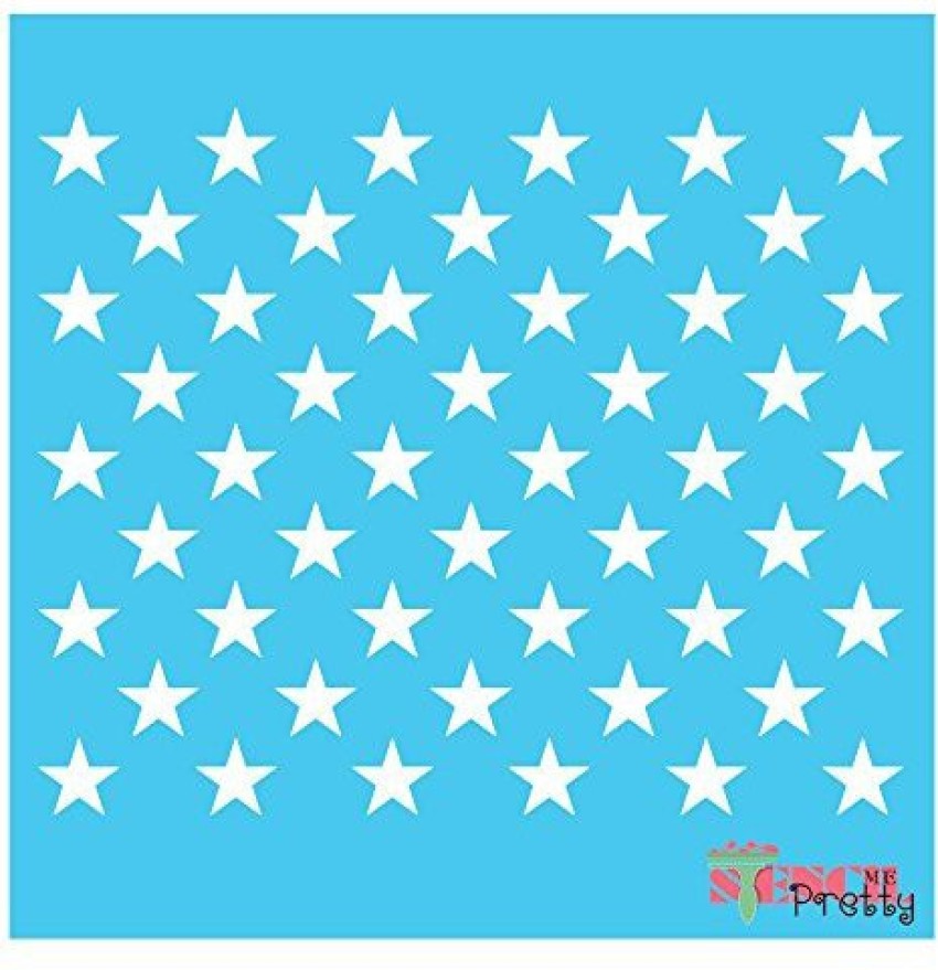 Reusable Patriotic Stars Stencil American States Flag Template (Medium - 1.5 Each Star)