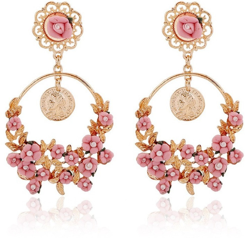 Red earrings club factory best sale