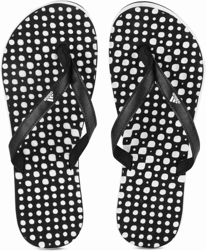 Adidas women's eezay dots best sale flip flops