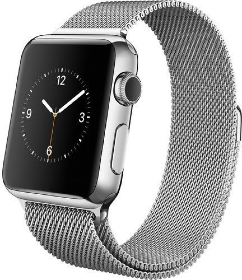 Midkart iwatch 44mm Silver Milanese Loop with Adjustable Magnetic