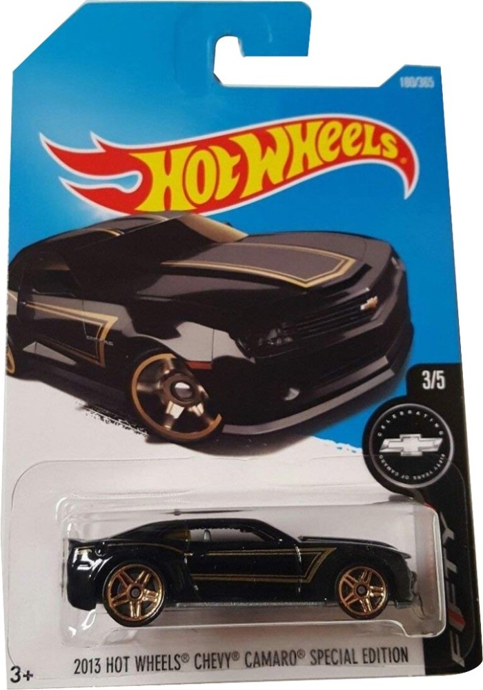 Hot wheels black store and gold camaro