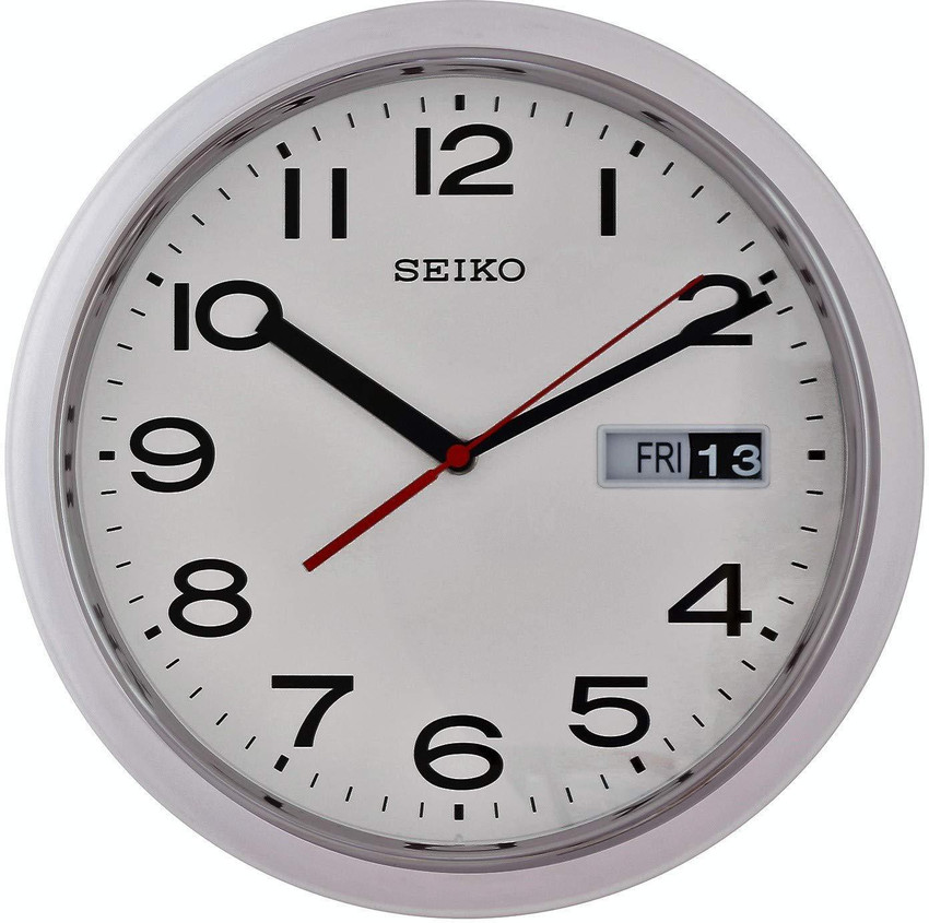 seiko day date wall clock