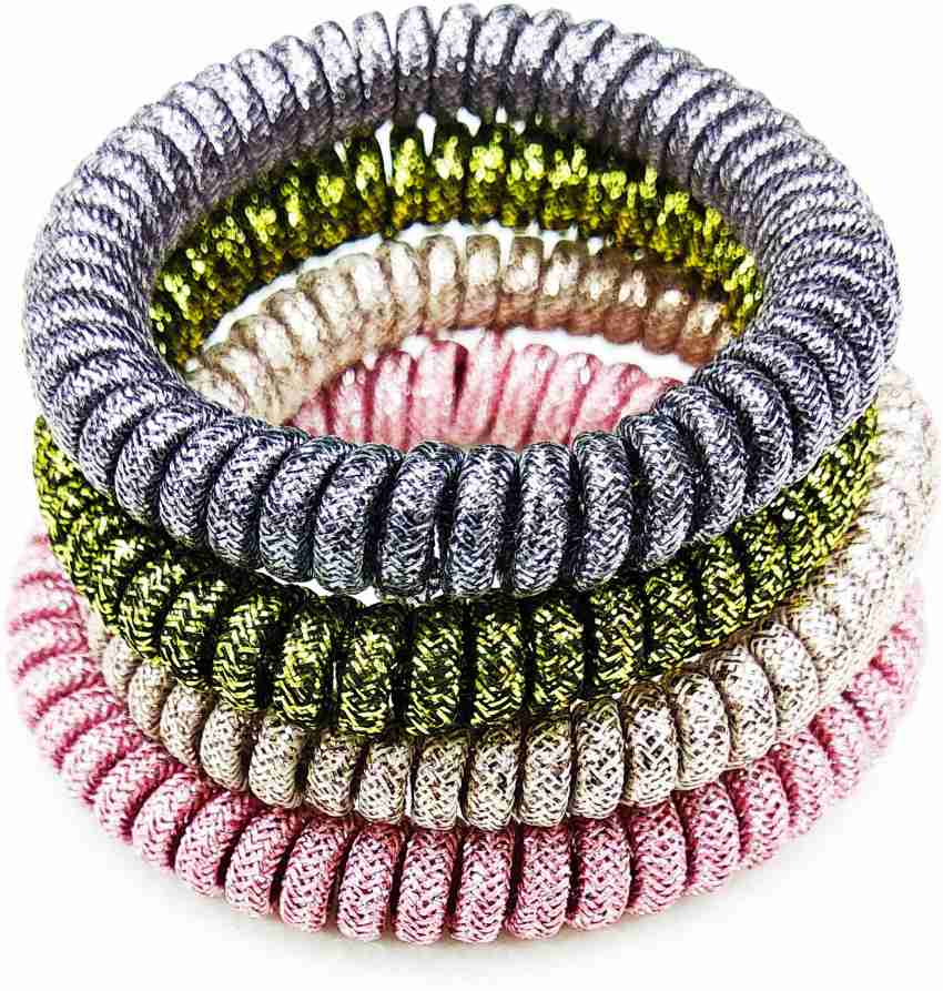 AccessHer 6Pcs Hair Scrunchies Silk Satin Scarf /Hair Ties /Elastic Hair  Bands/ Ponytail Holder/ Hair Bobbles Vintage Accessories for Women and  Girls Rubber Band Price in India - Buy AccessHer 6Pcs Hair