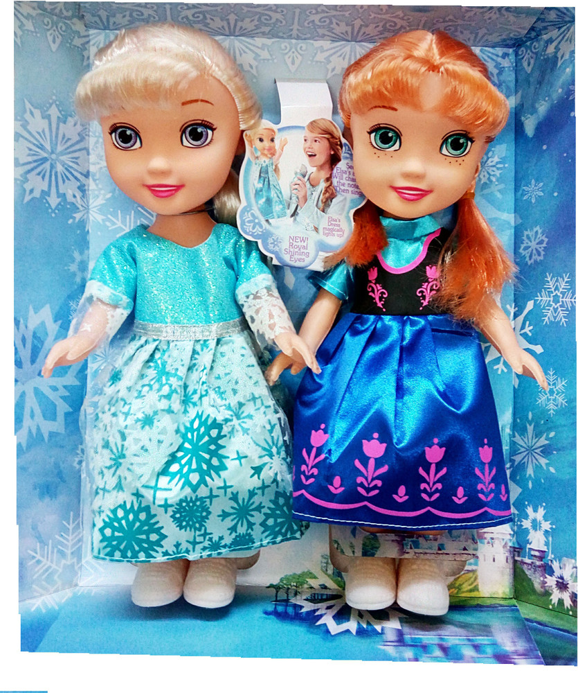 Shanaya Frozen Anna Elsa Dolls with Music Lights Dolls for