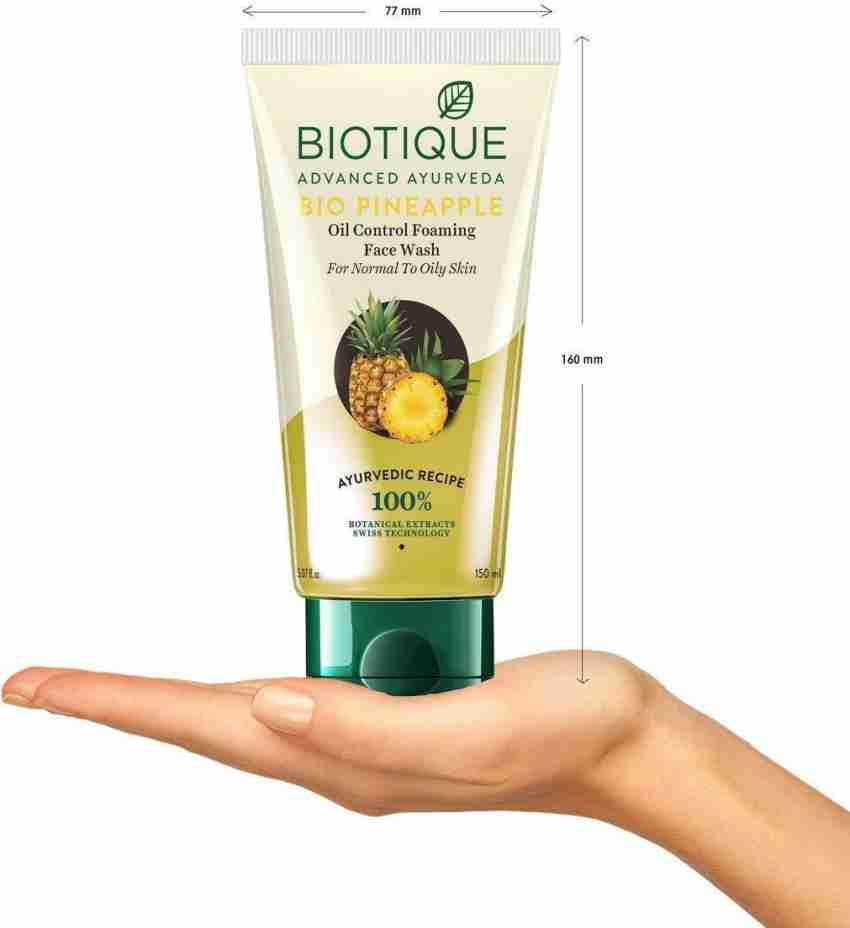 Biotique Bio Pineapple Oil Control Foaming Face Wash Natural Ingredients,  150Ml