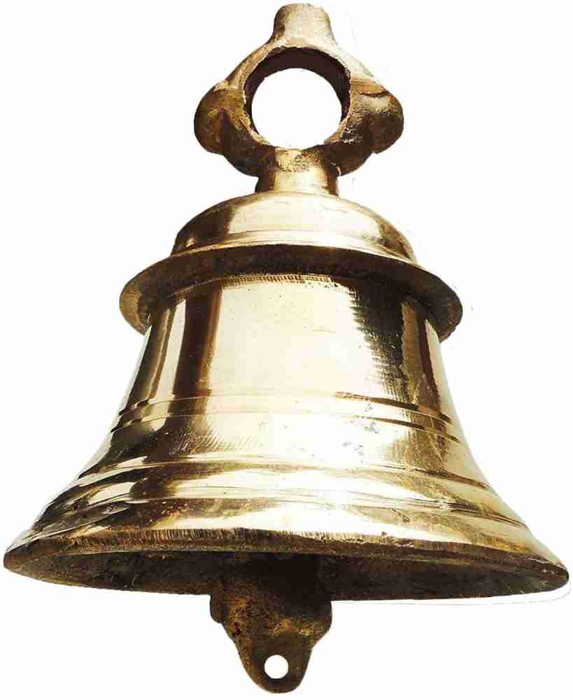 Craft World Brass Temple Ghanti Bell Brass Pooja Bell 500g (H-4 Inch)   Brass Pooja Bell Price in India - Buy Craft World Brass Temple Ghanti Bell  Brass Pooja Bell 500g (H-4