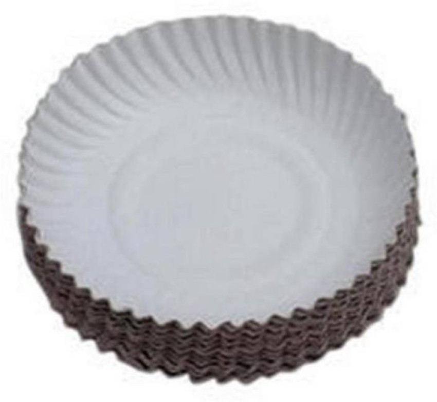 Buy Status Super Thick White Round Disposable Paper Plates 17 cm 50 pcs  Online at Best Prices in India - JioMart.