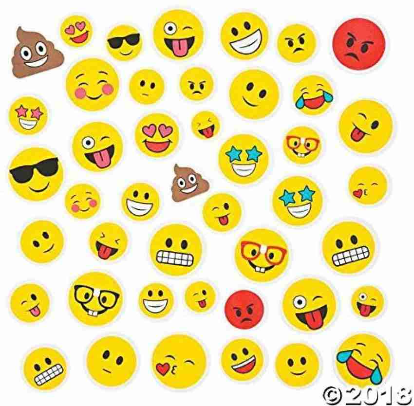 FUN EXPRESS Emoji Self-Adhesive Foam Shapes -Great For Cards