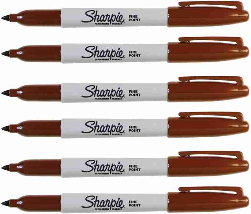 6 Sharpie Markers Fine Point Tip Black 6-Count Permanent 30001