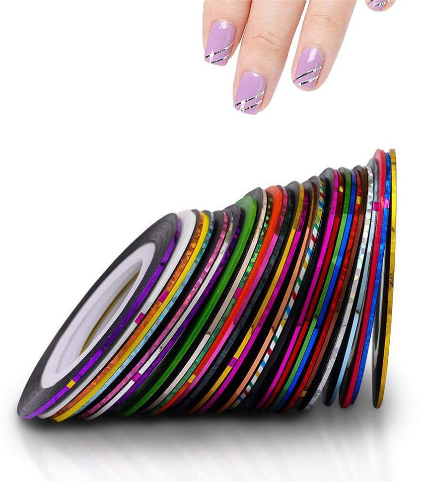 Simple Nail Art Featuring Chrome Striping Tape - FURIOUS FILER